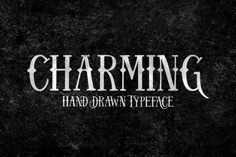 Charming hand drawn font