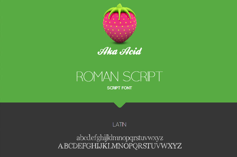 Roman Script Free Font